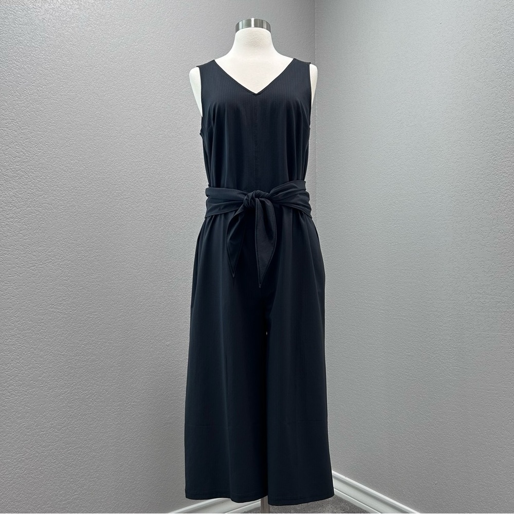 Lucy Wide Leg Cropped Jumpsuit with Belt